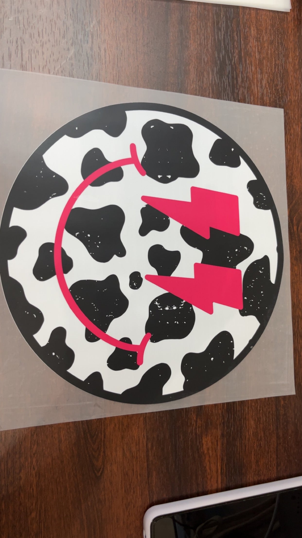 Cow Print Smiley Face