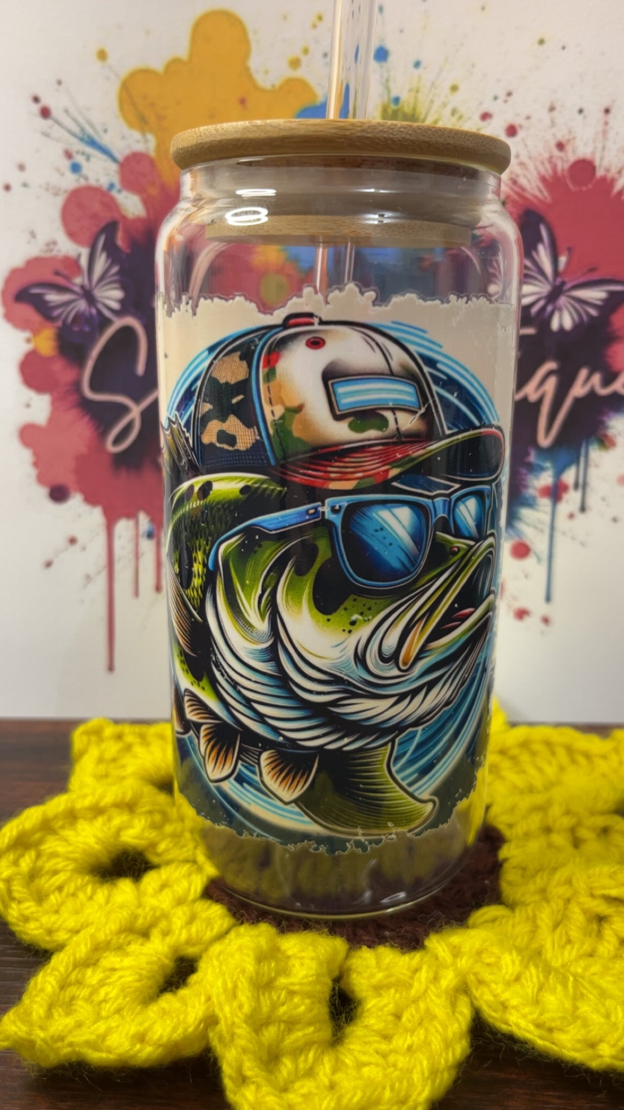 Guy’s Fishing 16oz Glass Cup