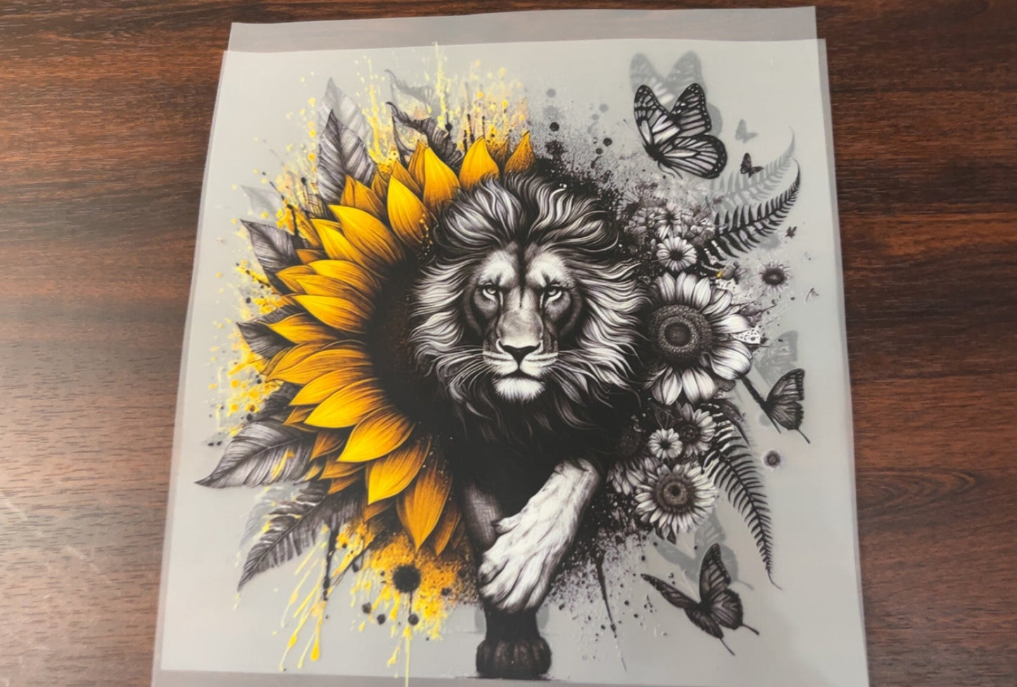 Sunflower with lion