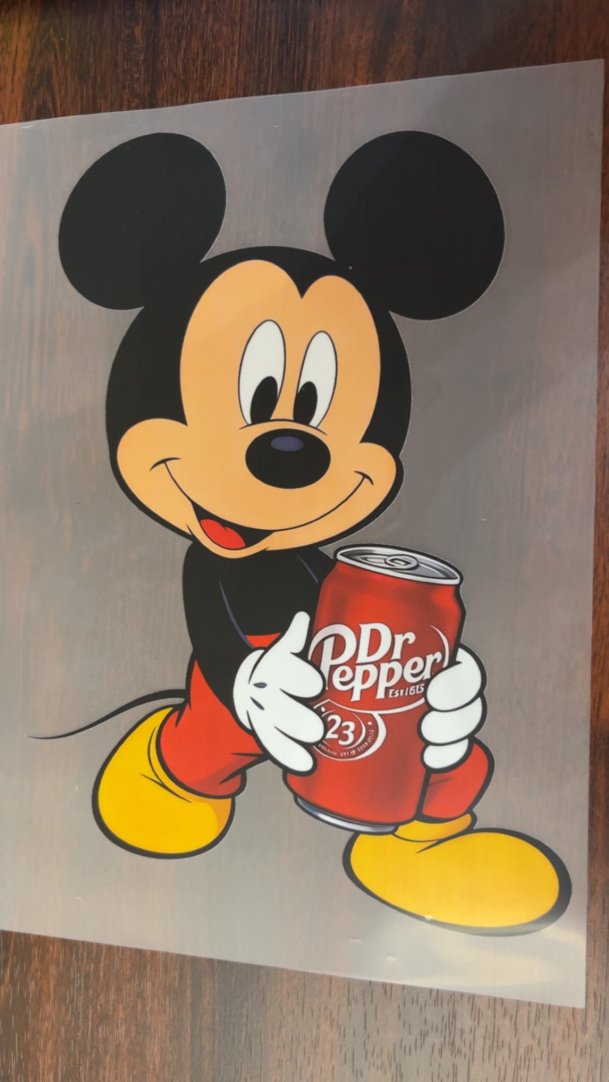 Mickey with Dr Pepper