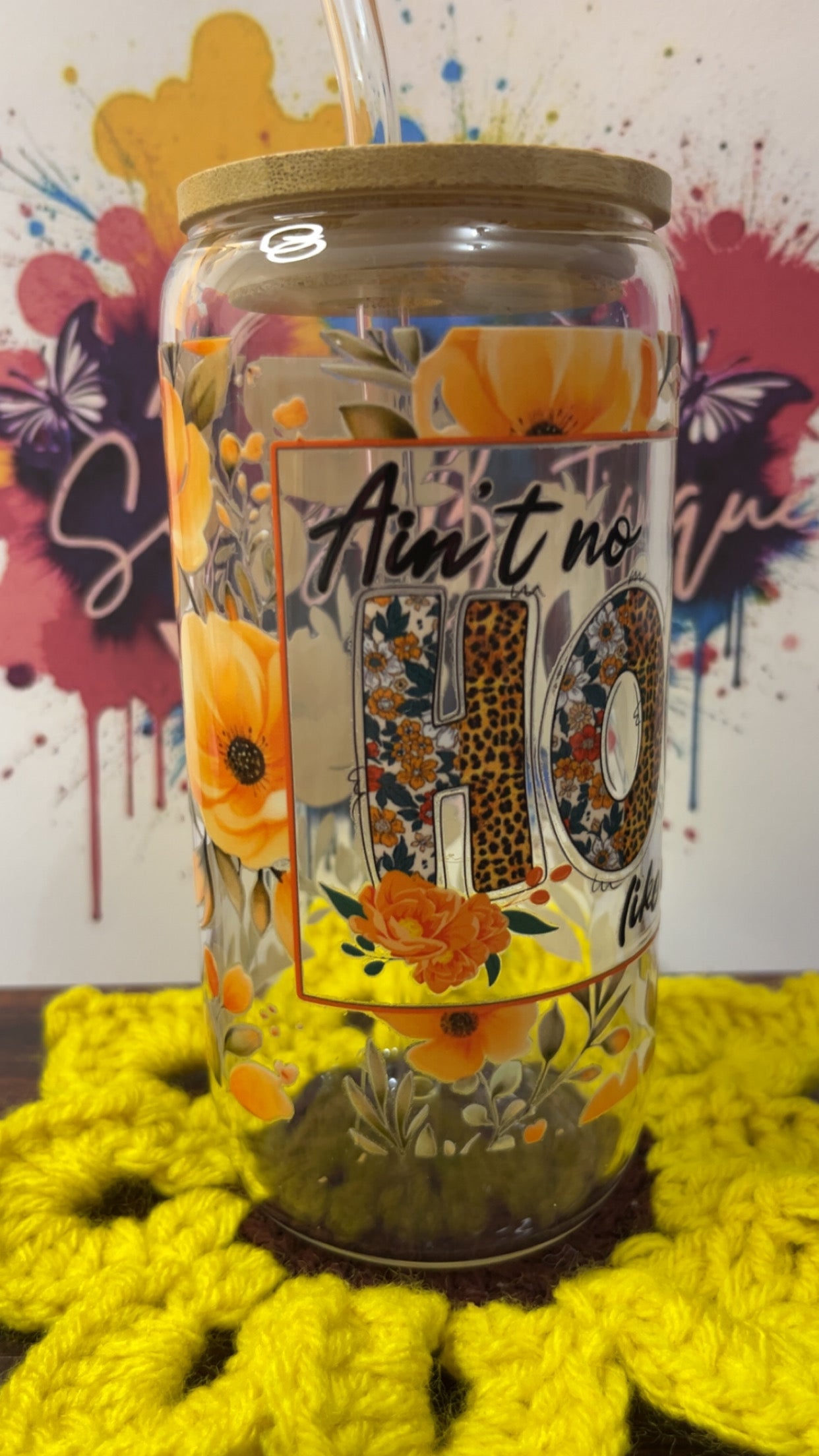 Mother Hood 16oz Glass Cup