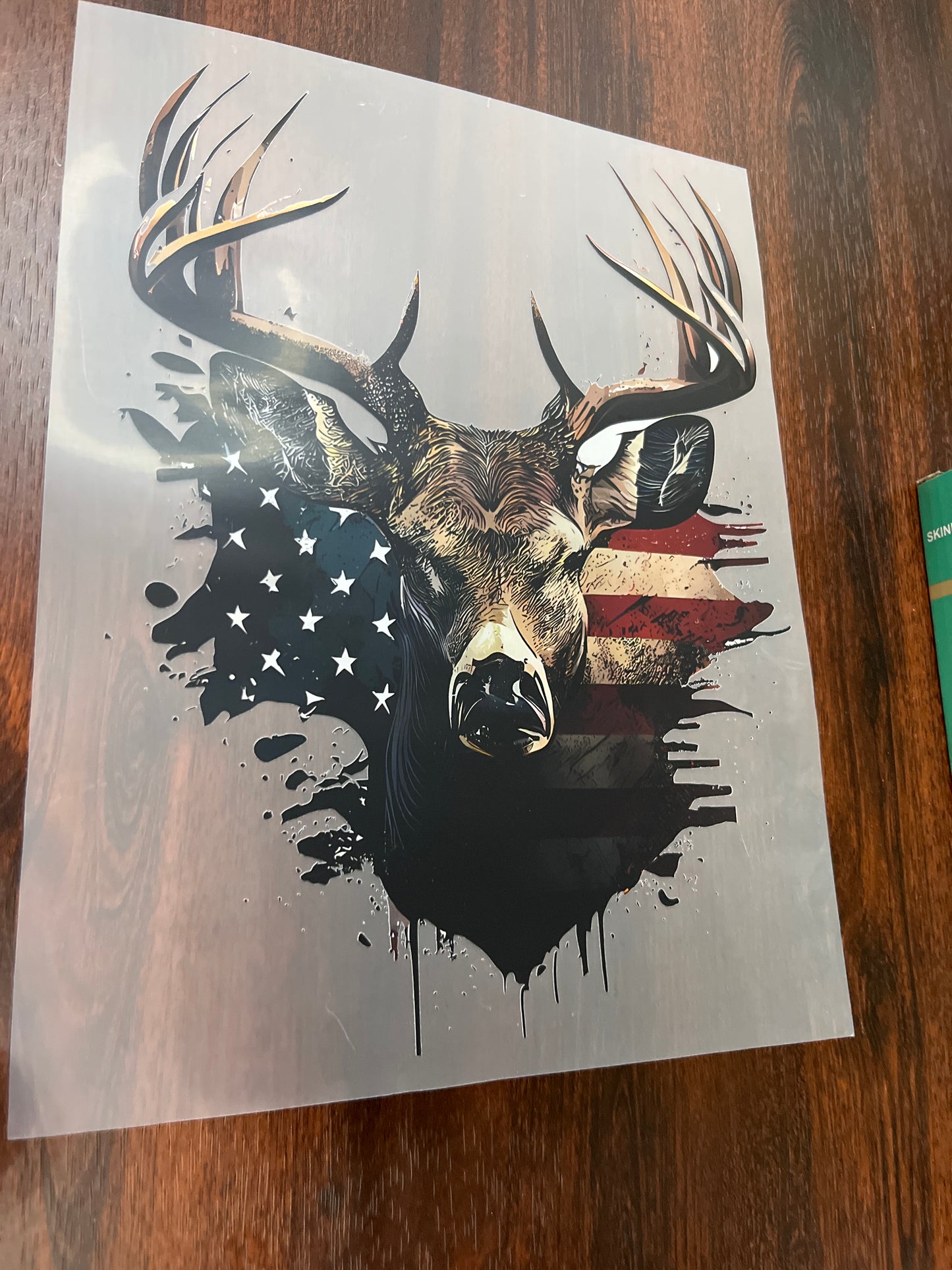 Deer with Flag