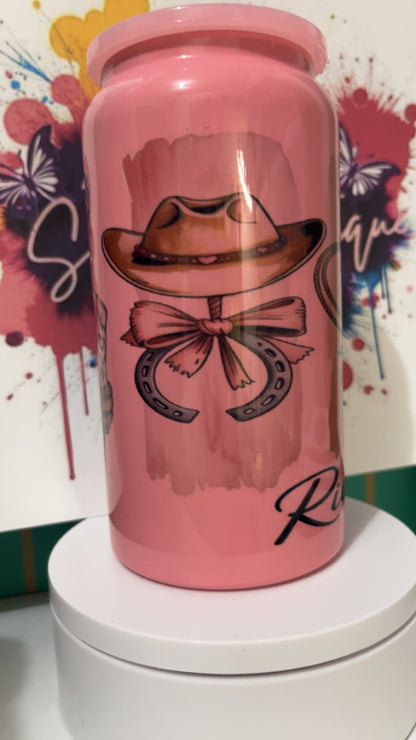 Ride For Love 16oz Light Pink Cup