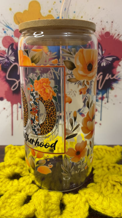 Mother Hood 16oz Glass Cup