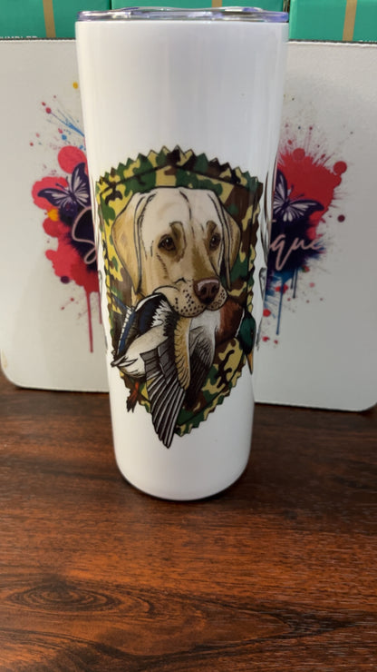 Dog With Duck and Deer 20oz