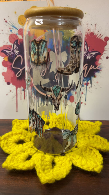 That Country Life 16oz Glass Cup