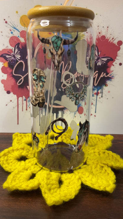 That Country Life 16oz Glass Cup