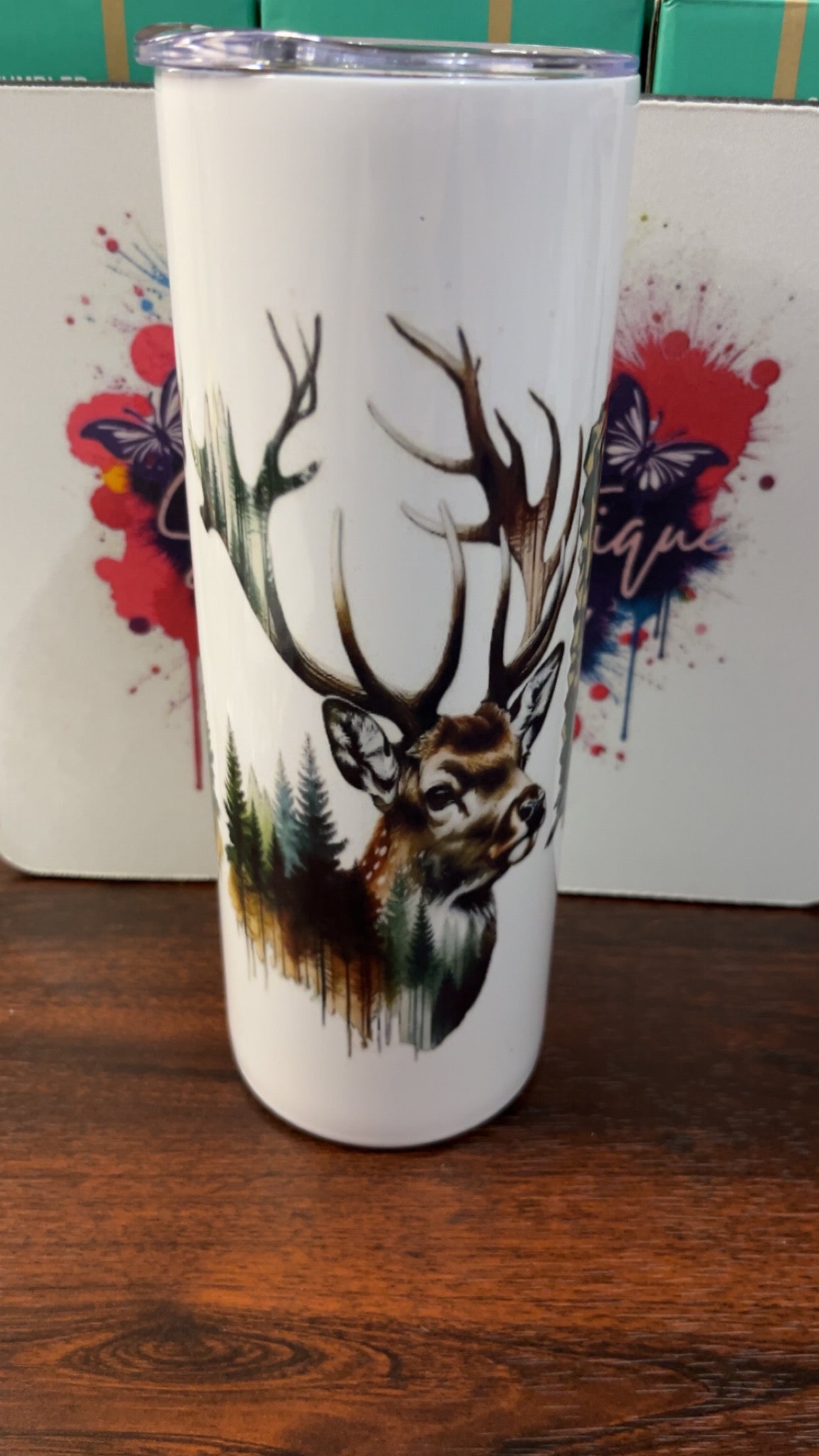 Dog With Duck and Deer 20oz