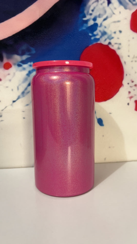Shimmer Hot Pink Sublimation Cup￼